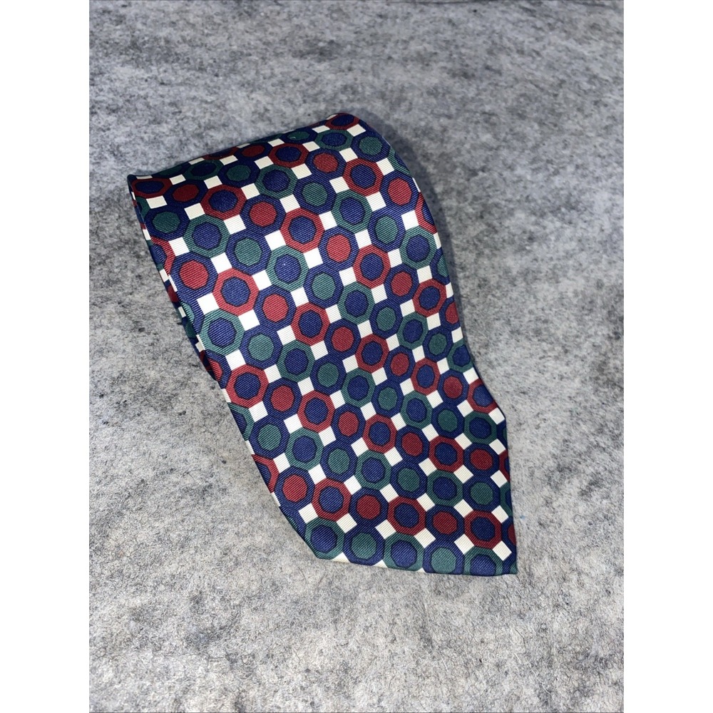 Brooks Brothers Men's Geometric Circle Silk Tie Multicolor Classic Fit